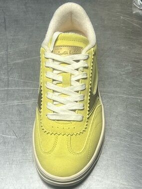 Scotch & Soda Yellow and White Suede Low-Top Sneakers